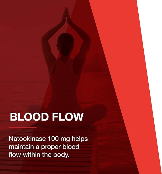 Protocol Nattokinase - 100mg Nattokinase Supplement - for Heart Health & Blood Circulation* - Kosher & Dairy Free - 60 Veg Caps