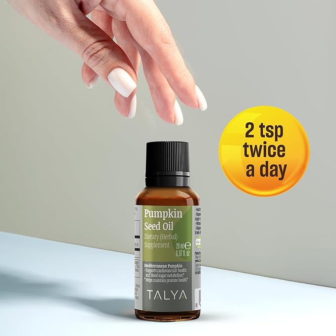 Pumpkin Seed Oil - Liquid Drops - Supports Prostate Health* - for Hair Growth & Skin Health | Cold Pressed | Vegan, Non-GMO, Gluten Free | 0.67 fl.oz
