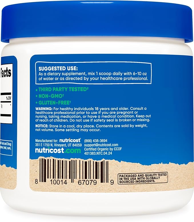 Nutricost Organic Cordyceps Powder 100 Grams - USDA Certified Organic, Non-GMO, Gluten Free