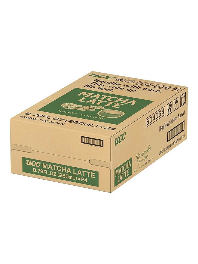 UCC Ready to Drink Matcha Latte, 8.79 FL OZ (Pack of 24), Delicious, Premium Green Tea Leaves and Rich Milk, Convenient Bottled Drinks For On-the-Go, Imported from Japan