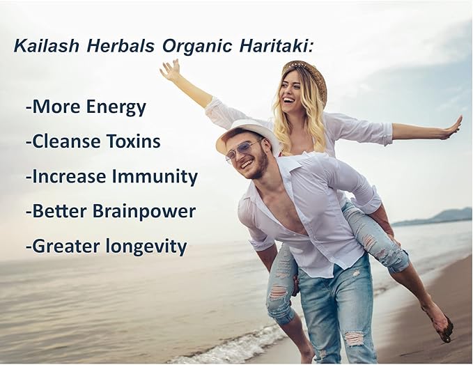 Organic Haritaki Capsules - Improves Digestion - Detoxification & Rejuvenation – Maintains Regularity - Brain Function- 100 Capsules Terminalia chebula | Vegan, Non-GMO