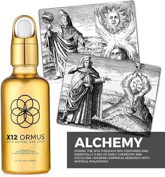 Ormus Monoatomic Gold Concentrate (High Potency x12) 3.4oz - Made by Real Alchemists - 24k Food Grade Liquid Gold, Dead Sea Salt & Pink Himalayan Salt