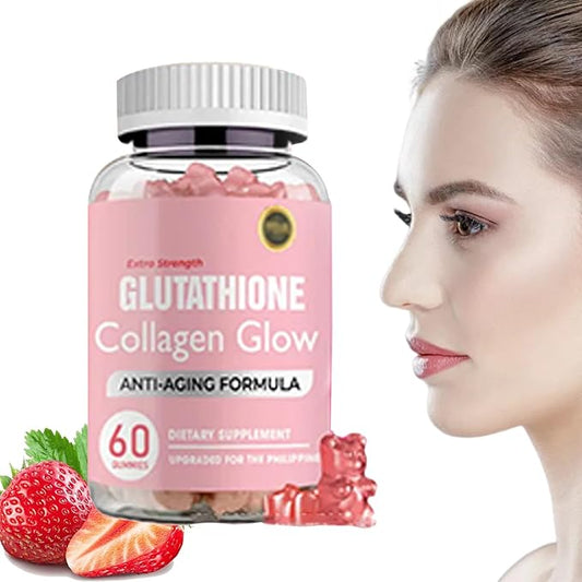 Glutathione Collagen Glow, Glutathione Collagen Glow Gummies, Collagen Gummies for Women Skin Care,Korean Collagen Gummies to Rejuvenate Your Skin (1PC)
