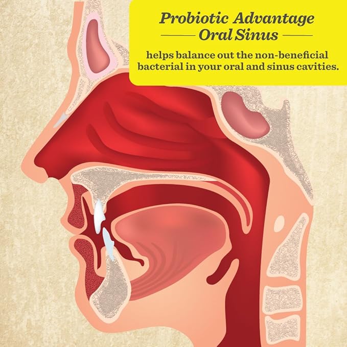 Healthy Directions Dr. David Williams' Probiotic Advantage Oral Sinus Probiotics for Your Mouth, Teeth, and Gums, Sugar-Free, Natural Cinnamon Flavor, 50 Lozenges (50-Day Supply)