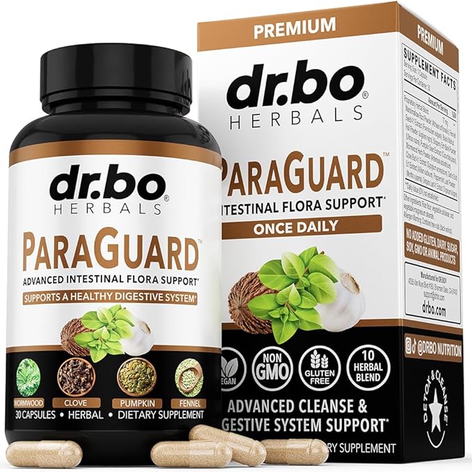 ParaGuard Cleanse Detox Pills - Intestinal Guard Formula Supplement with Black Walnut Wormwood Clove & Oregano Pills - Adults Natural Herbal Intestine Body Gut Cleanser Adults Complete Kit 30 Capsules