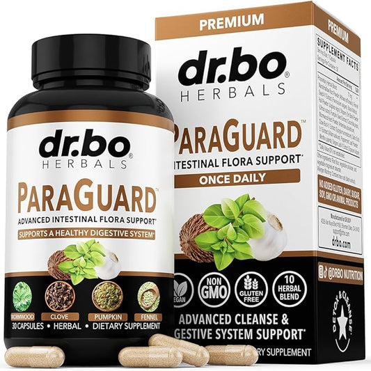 ParaGuard Cleanse Detox Pills - Intestinal Guard Formula Supplement with Black Walnut Wormwood Clove & Oregano Pills - Adults Natural Herbal Intestine Body Gut Cleanser Adults Complete Kit 30 Capsules