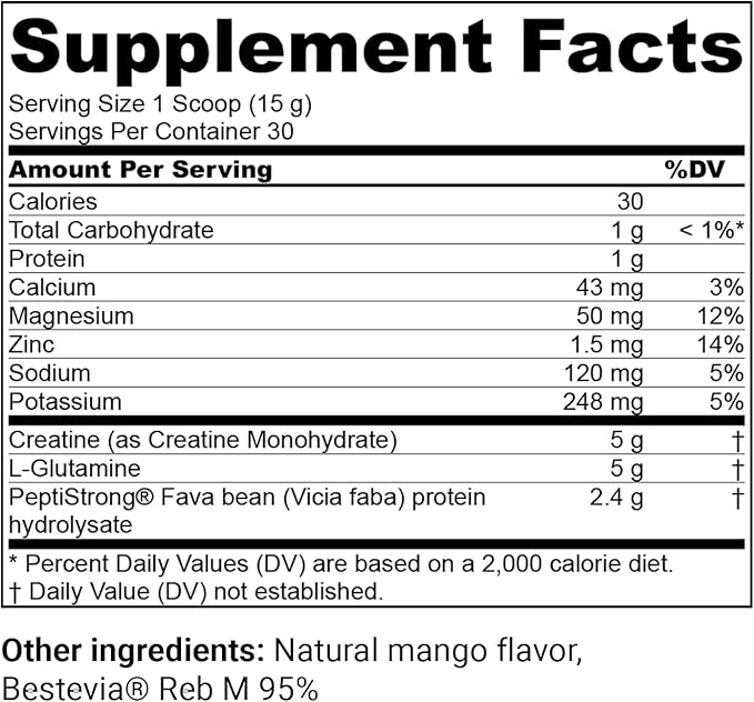 FLT Muscle Supplement with Clinically Proven Ingredients for Muscle Strength, Recovery, Endurance & Muscle Mass Maintenance - with Peptides, Creatine, Magnesium, Zinc & Electrolytes – 30 Servings
