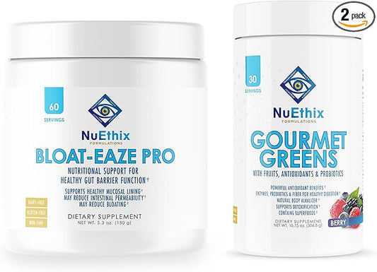 NuEthix Formulations Gourmet Greens and Bloat-Eaze Pro Bundle
