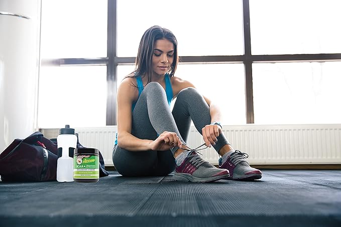 BCAA Powder Lemon Green Tea-Pre or Post Workout,Muscle Recovery Drink with Amino Acids + Electrolytes,7,2g BCCAs for Men and Women-30 Servings +10g of Collagen Peptides