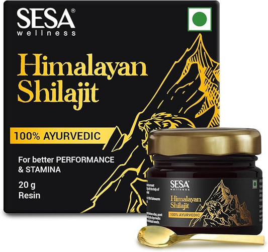Pure Himalayan Shilajit Resin 100% Ayurvedic 50 Servings of 400mg Helps Boost Strength, 85+ Trace Minerals, Endurance & Immunity 70%+ Fulvic Acid Contains Lab Certificate