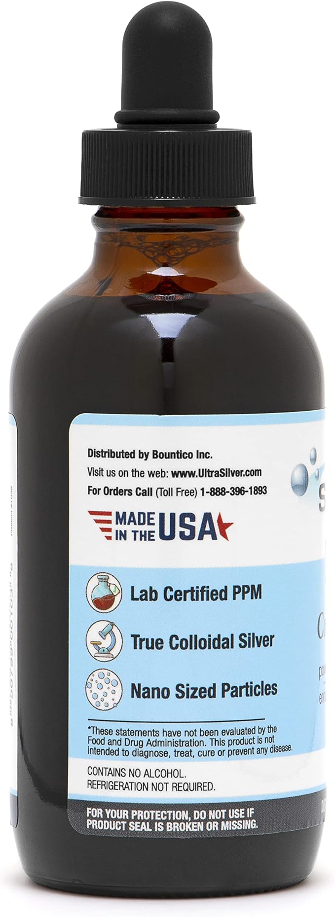 Ultra Silver® Colloidal Silver | 1,000 PPM, 4 Oz (118mL) | Mineral Supplement | True Colloidal Silver - with Dropper