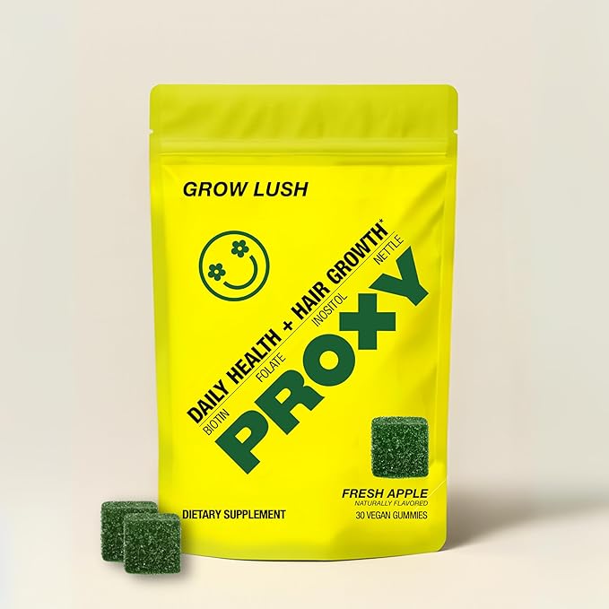 PROXY Reset Pack - Hair Growth Vitamins & Sleep and Stress Support Gummies - Ashwagandha, Magnesium, L-Theanine, Biotin Gummies for Stress, Scalp & Nail Health - Naturally Flavored - 120 Count