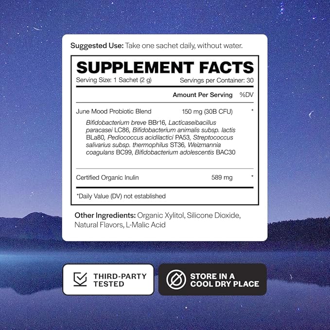 Balance + Relief | Fast Melt Pre + Probiotic for Mood & Stress - BlackBerry Flavor, 30 Powder Sachets