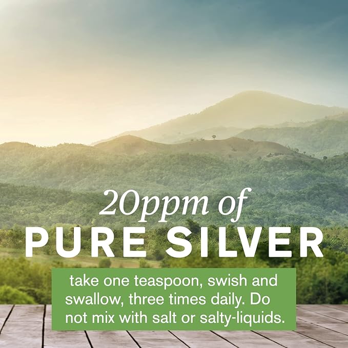 Nature's Sunshine Silver Shield Liquid, 32 Fl Oz | Colloidal Silver Liquid with Aqua Sol Technology Provides Immune Support and Protection