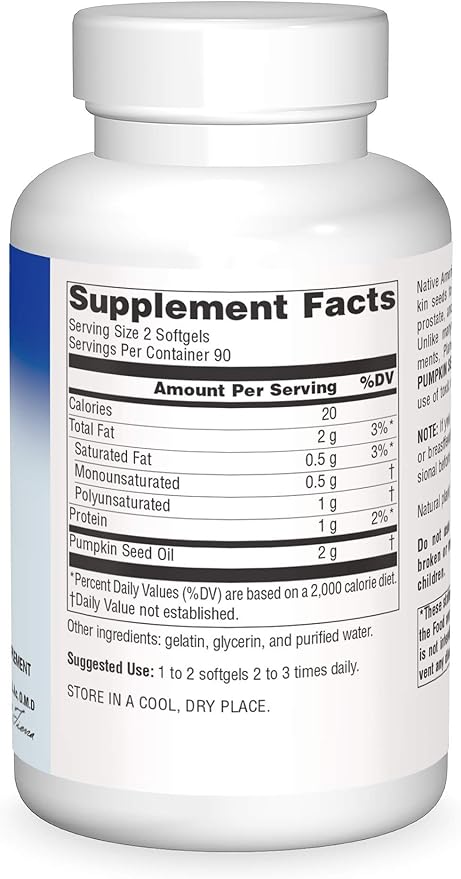 PLANETARY HERBALS Full Spectrum Pumpkin Seed Oil, Botanical Support for The Prostate*, 1,000 mg - 180 Count