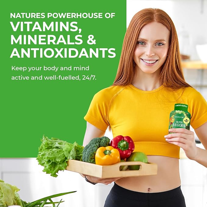 Nature's Core Fruit and Veggie Supplement - 360 Capsules -100% Whole Super Fruit and Super Vegetable Supplements & Vitamin, Made in USA, Soy Free, Vegan- (180 Count Pack of 2)