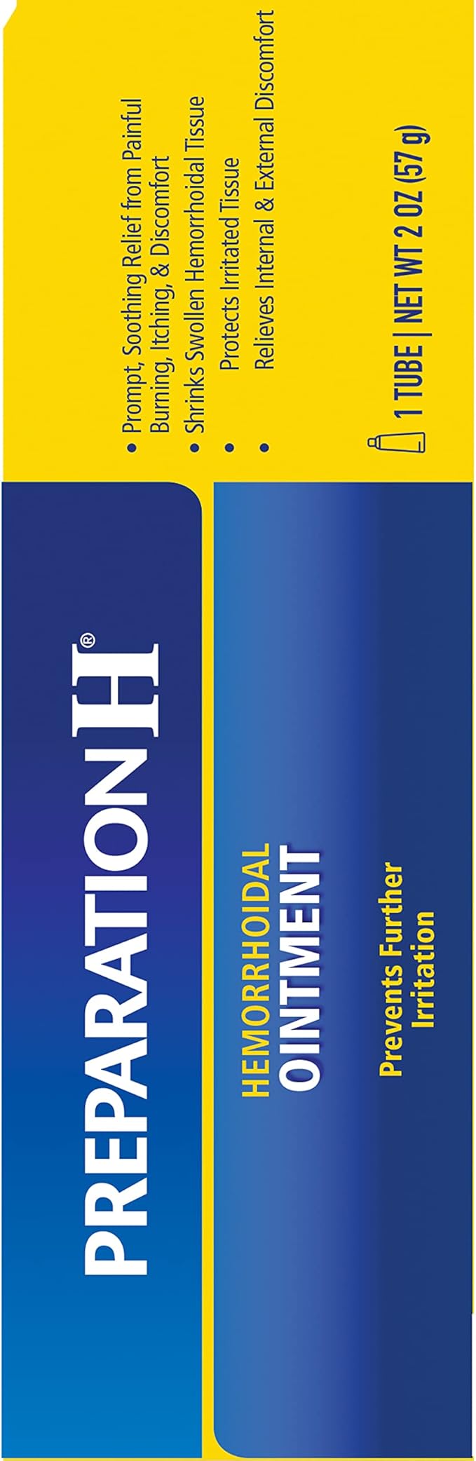 PREPARATION H Hemorrhoid Symptom Treatment Ointment, Itching, Burning & Discomfort Relief, Tube (2.0 Ounce)