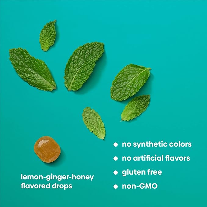 UpSpring Stomach Settle Drops for Occasional Nausea Relief/Upset Stomach with Ginger, Lemon, Spearmint, and B6. Mint Flavor Drops, 28 Ct(Packaging May Vary)