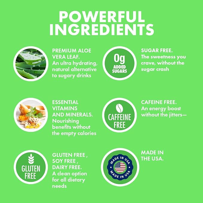 Yes You Can! Organic Aloe Vera Powder Drink Mix - Hydration Booster Infused with Pure Aloe Juice - Delicious Flavors - Made in USA - Antioxidant Rich - Pineapple Flavor - 40 Servings Per Canister (4 Pack)