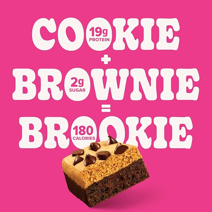 Pure Protein Bars, High Protein, Nutritious Snacks to Support Energy, Low Sugar, Gluten Free, Brookie, 1.76oz, 12 Count (Packaging May Vary)