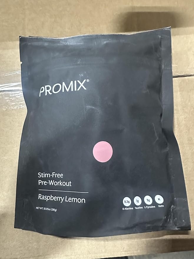 ProMix Nutrition Stim-Free Pre-Workout Powder, Raspberry Lemon - 274g - Maximize Focus, Energy & Performance - Vitamin B12, Taurine, Beta-Alanine & L-Tyrosine - 30 Servings (Pack of 1)