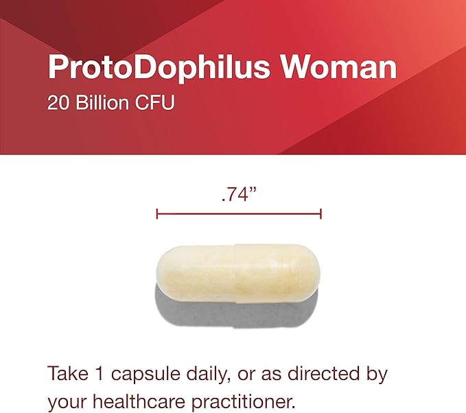 PROTOCOL FOR LIFE BALANCE Proto Dophilus Woman - 20 Billion - Probiotics for Gut Health - Support Vaginal Health & Bloating Relief - Vegan & Kosher - 50 Veg Capsules