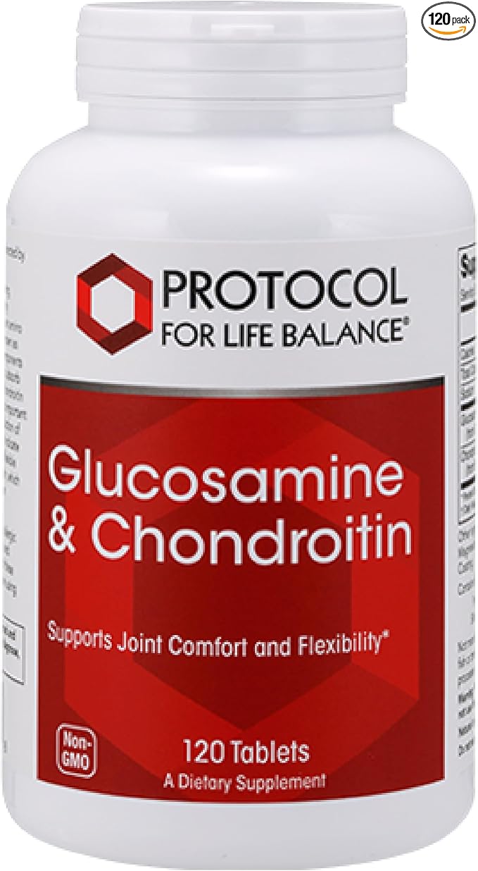 PROTOCOL FOR LIFE BALANCE Glucosamine & Chondroitin - Joint Support - Non-GMO & Dairy Free - 120 Tablets