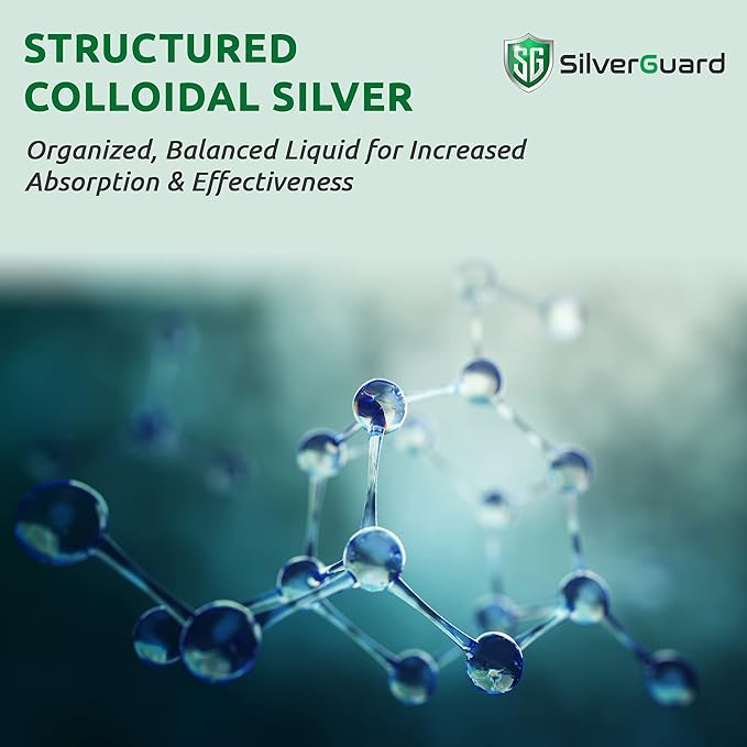 Enhanced Colloidal Silver Gallon Size—30ppm Pure & Natural Structured Silver Water—Organic Colloidal Silver Solution—128 oz (1 Gallon)