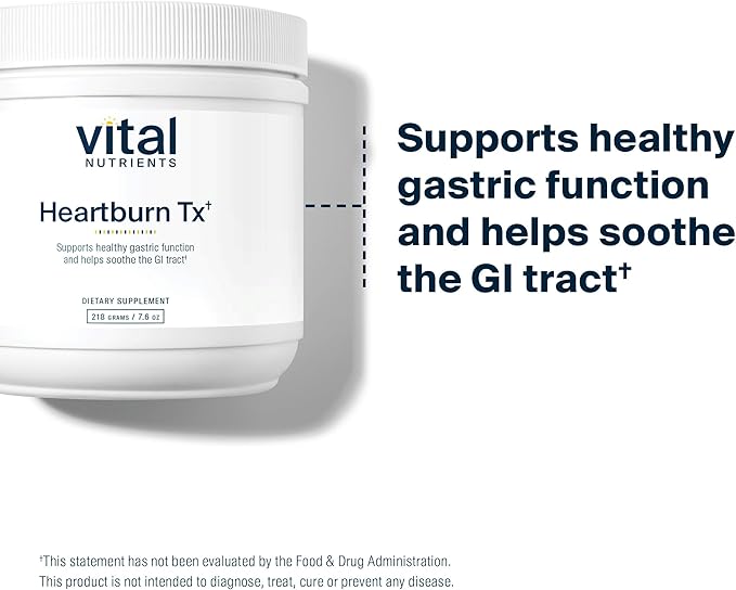 Vital Nutrients Digest Ease (Formerly Heartburn Tx) | Occasional Heartburn & Indigestion Relief | Supports Healthy GI Function & Helps Soothe GI Tract | Gluten, Dairy, Soy Free | Non-GMO | 50 Servings