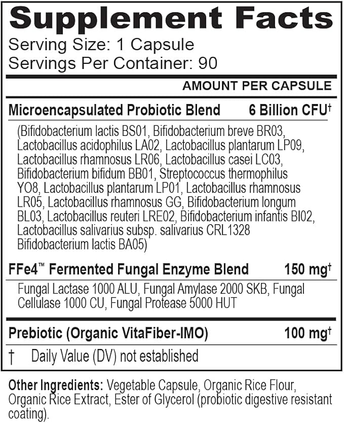 TriActive Biotics Daily Care - Probiotics for Women and Men, Prebiotic Blend with 6 Billion CFU - Probiotics for Digestive Health - Support Gut Health, Immune Defense - 90 Capsules