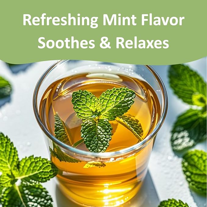 Ovikaso Tea, Spearmint Tea Bags, 50 Pyramid Tea Bags, 2g/bag, Natural Spearmint Leaves, Direct from Source, Brew Hot or Iced Tea, Baking, Cocktail, Rich in Antioxidants, Herbal Tea