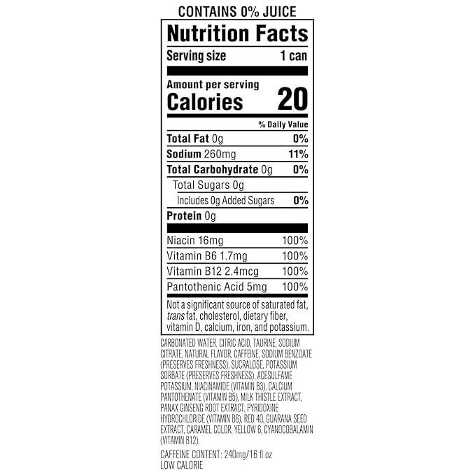 Rockstar Pure Zero Energy Drink,Watermelon Kiwi, 0 Sugar, with Caffeine and Taurine, 16oz Cans (12 Pack) (Packaging May Vary)