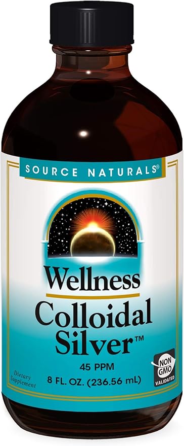 Source Naturals Wellness Colloidal Silver 45 ppm, Supports Physical Well Being* - 8 Fluid oz