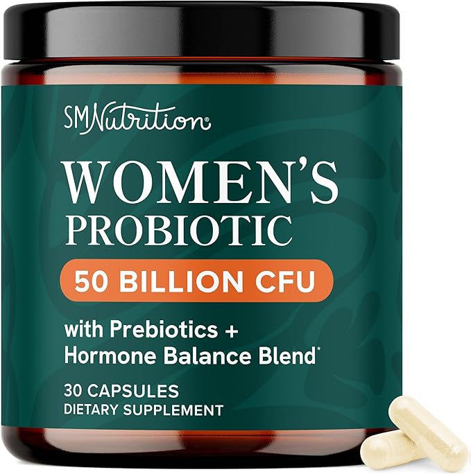 Probiotics for Women | 50 Billion CFU for Vaginal, pH Balance & Digestive Health Support | Female Probiotics with Prebiotics & Hormone Balance Blend | Shelf Stable | Vegan, Gluten-Free | 30 Ct