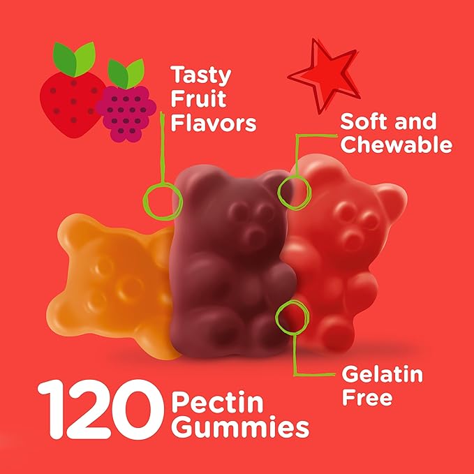 Viteey Kids Multivitamin Gummies, Complete Daily Essential Kids Vitamins - Great for Immune Support & Overall Health - 12 Essential Minerals & Vitamins - Vegetarian, Gelatin Free- Fruit Flavor Gummy