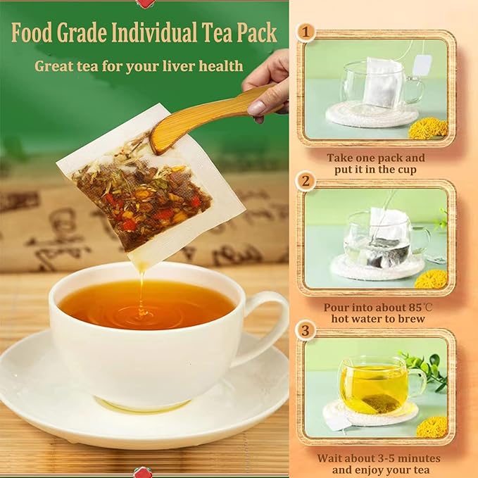 Nourishing Liver Tea，Daily Liver Nourishing Tea with 18 Different Herbs for Healthy Liver (1 Box 30 Bags)