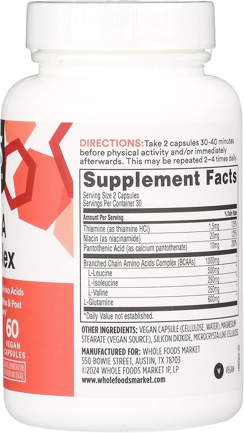 Whole Foods Market, BCAA Complex, 60 Count