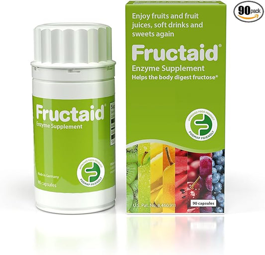 Enzyme Supplement – 90 Capsules, so That You can Enjoy Fruits, Fruit Juices, Soft Drinks, and Sweets Again, Dietary Supplement, Gluten-Free, Lactose-Free