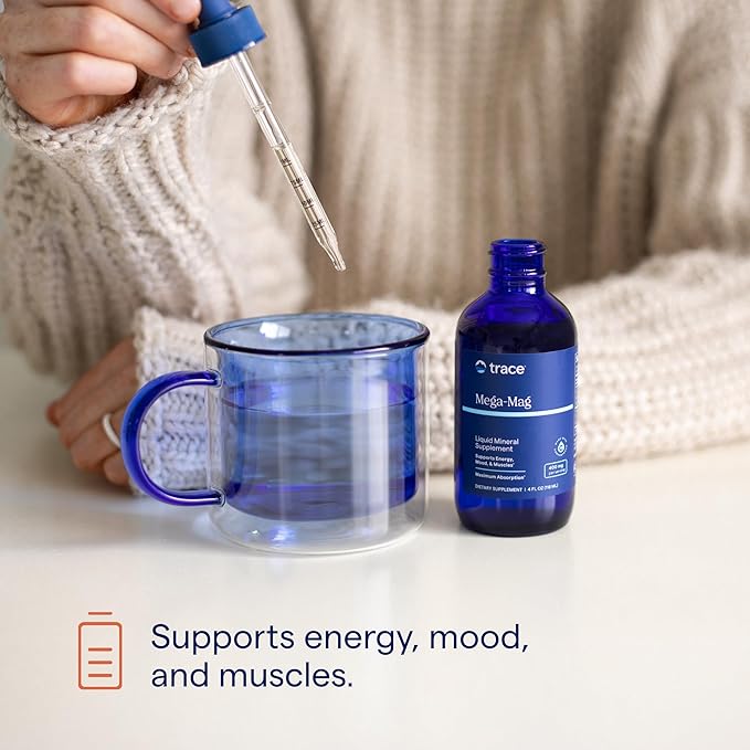 Trace Minerals | Mega-Mag 400 mg Liquid Magnesium Chloride | Supports Normal Muscle Function | 60 Servings, 4 fl oz (2 Pack)