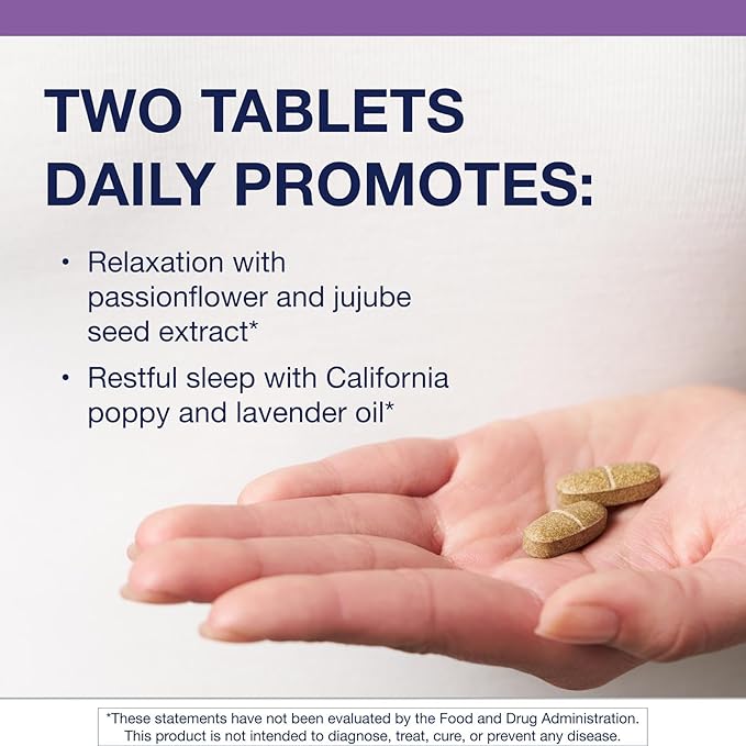 Metagenics Tran-Q Sleep - for Stress Management & Sleep Support - with California Poppy, English Lavender & Passion Flower Herb - Melatonin Free - 60 Tablets