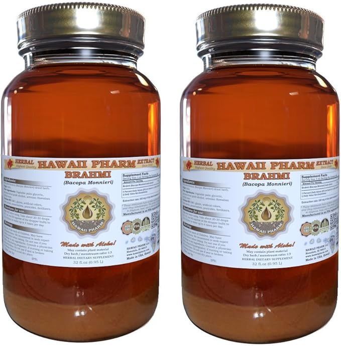 Brahmi (Bacopa Monnieri) Liquid Extract 2x32 oz Unfiltered
