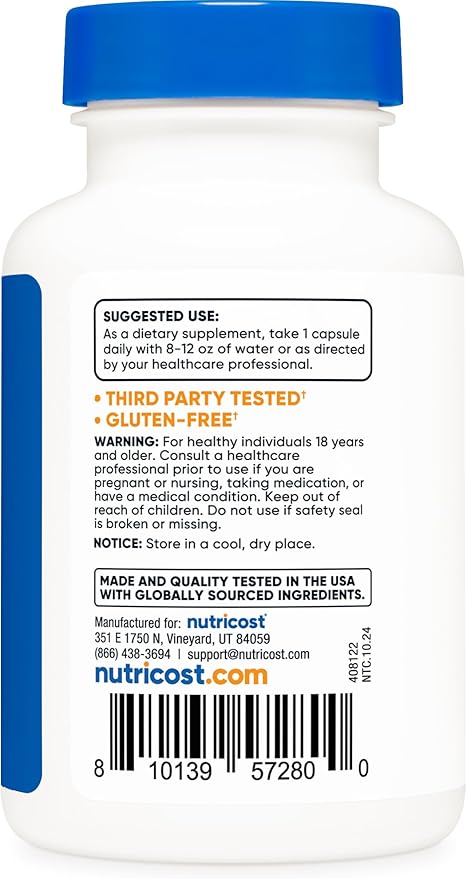 Nutricost Sulforaphane Glucosinolate (SGS) (120 Capsules) - 50 mg Broccoli Seed Extract Per Serving