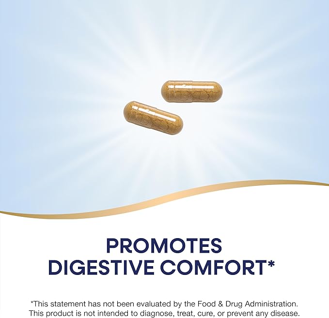 Nature's Way Ginger Root Capsules 550 mg per capsule, Digestive Comfort* Reduces Motion-Related Nausea*, 1,100 mg per 2 Capsules, Non-GMO Project Verified, Vegan, 240 Count (Packaging May Vary)