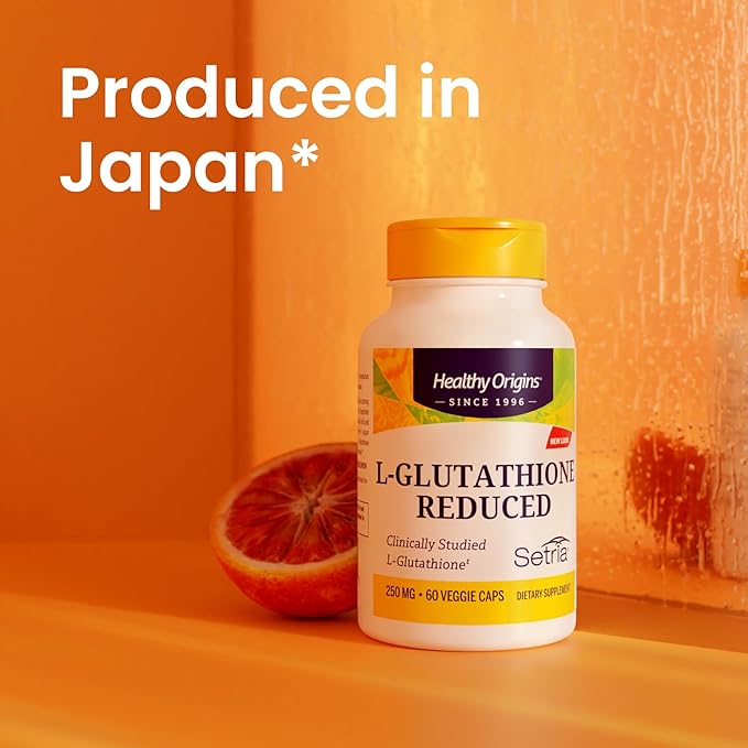 Healthy Origins L-Glutathione 250 mg (Setria, Non-GMO, Gluten Free, Antioxidant, Immune Support, Skin Support), 60 Veggie Caps