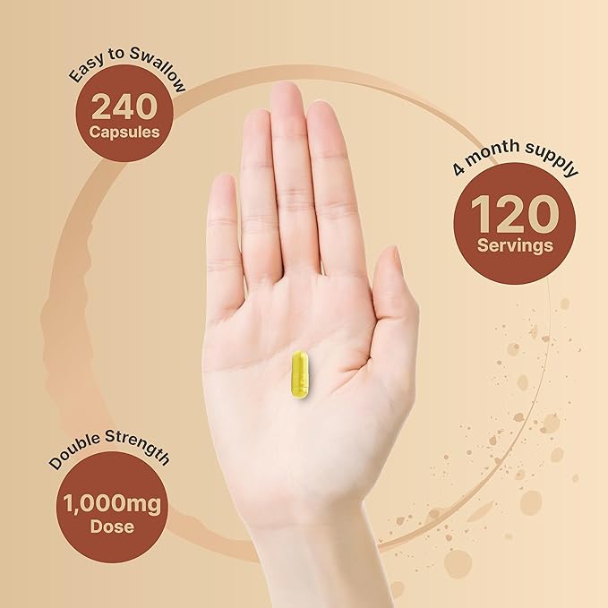 NatureBell Quercetin 1,000mg Per Serving, 240 Capsules | Ultra Strength Bioflavonoid Supplement for Immune Support | Third-Party Tested, Non-GMO, Gluten-Free