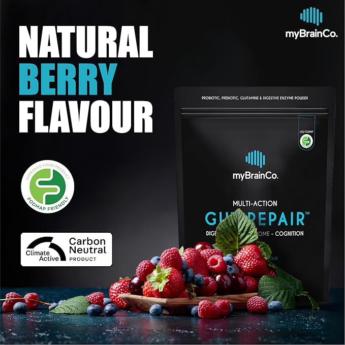 Gut Repair – Gut Health & Digestion Support Powder for IBS, Bloating, Reflux & Leaky Gut – Low FODMAP Certified with Probiotics, Prebiotics, Enzymes & Glutamine – 310g