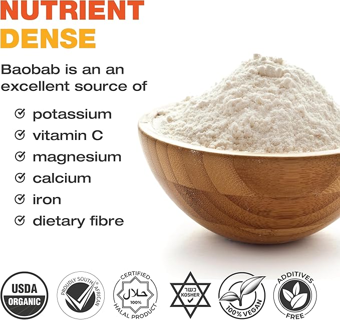 JDBotanics 100% Baobab Powder 300g (10.5 oz) | Direct from South Africa | USDA Organic Certified