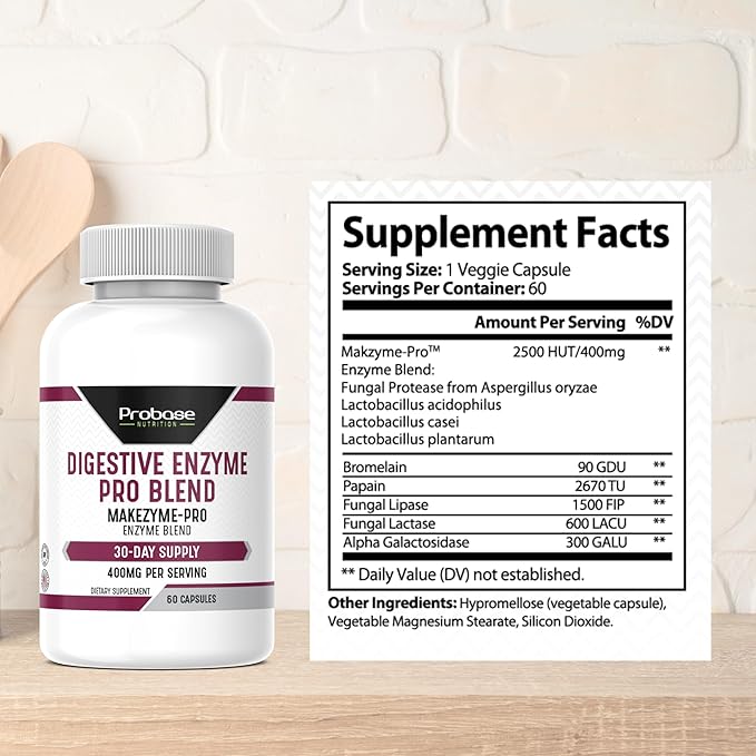 Digestive Enzyme Pro Blend 60 Capsules 30-Day Supply