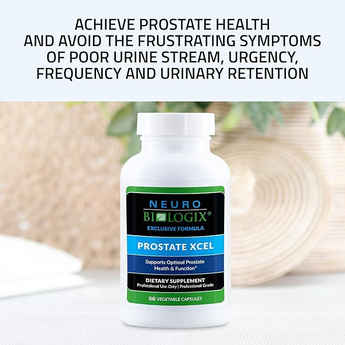 Neuro biologix Prostate Xcel, Prostate Health Supplement with Saw Palmetto for Men, Pumpkin Seed Oil, Zinc, Prostate Supplements for Men, 66 Capsules