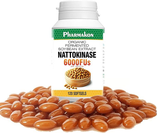 PHARMAKON Natural Nattokinase Organic Fermented Soybean Extract, 6000 FUs per Serving